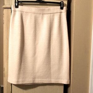 St John Knit Skirt/ Ivory